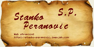 Stanko Peranović vizit kartica